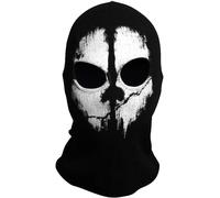 Asfasfq-Ghost Mask- Balaclava Pour Hommes - Masque Complet D'horreur , De Ski Pour Costume De Robe De Fantaisie - Cosplay - Airsoft Motorcycling Paintball - One Size - Colour Black