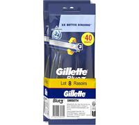 Asfasfq-Gillette Blue3 Smooth Rasoirs Jetables Lot De 2x4, Pour Homme, À 3 Lames, Tête Pivotante À 40°, Bande Lubrifiante, Avec La Technologie Comfortgel