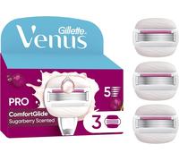 Asfasfq-Gillette Venus Lot De 3 Recharges De Rasoir Pour Femmes, Pro Comfortglide Parfum Sugarberry, Authentiques, A 5 Lames Et Soin Hydratant Olay Contre La Peau Sèche Après Le Rasage Du Corps Et De