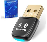 ASFASFq-GlasFlength Dongle Bluetooth 5.4, Cle Bluetooth pour PC Faible Latence Adaptateur Bluetooth USB Plug Play Dongle Clé Bluetooth PC sous Windows 11 10 8.1 pour Casque Clavier Smartphone Tablett