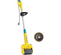 ASFASFq-GLORIA MultiBrush speedcontrol ¿ Brosse électrique Filaire 230V pour terrasse, Joints, Pierre & Bois Désherbeur & Coupe-Bordure Vitesse réglable avec 2 brosses incluses