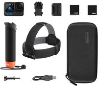 ASFASFq-GoPro Ensemble d'accessoires HERO12 ¿ Comprend Une HERO12 Noire, The Handler (poignée Flottante), Une Sangle de tête 2.0, Une Batterie Rechargeable Enduro (2) et Un étui de Transport