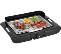 ASFASFq-Gril électrique BQ 3507, Barbecue de table,Indoor-Outdoor BBQ,petit,gril de table électrique pour balcon/camping/jardin,grille,protection contre le vent,surface de gril: 36x25 cm, 2000 watts