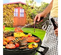 ASFASFq-Grille de Barbecue Ronde Ø 38 cm, Acier Inoxydable Grille de Refroidissement pour Barbecue Remplacement de Grille de Barbecue Grille de Grillage pour Camping, Facile à Nettoyer