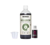 Asfasfq-Growmania Bio Grow Fertilizer By Biobizz 1 L + Sample Boost Up By Up Nutrients + Measuring Cup : 100% Organic Fertilizer For Growing Stage Of Plants And Crops : Natural Substrate All Soil Typ