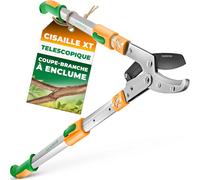ASFASFq-GRÜNTEK Coupe Branche Cisailles Téléscopiques XT 685-1015mm. Cisaille à Enclume 78mm