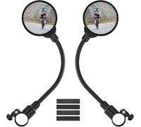 Asfasfq-Gvolatee 2 Pièces Retroviseur Velo, 360° Réglable Retroviseur Trotinette Electrique, Rétroviseur Vélo Guidon Pour Guidon 22-32mm, Convexe Rétroviseurs, Rond Hd Miroir Pour Scooter Électrique(