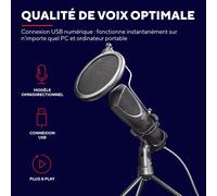 ASFASFq-GXT 232 Mantis Micro Streaming USB, Microphone Professionel avec Trépied et Filtre Anti-Pop, Micro Gamer pour Podcast, Gaming, ASMR, Chant, Musique, Youtube, Twitch, PC, PS4, PS5 ¿ Noir