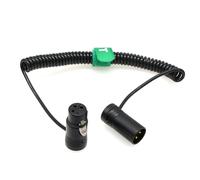 ASFASFq-HangTon Câble audio spiralé pour enregistreur, table de mixage, microphone, appareil photo, appareils sonores, Zoom, Zaxcom, Sony Canon, XLR 3 broches mâle vers femelle, profil bas coudé, noi