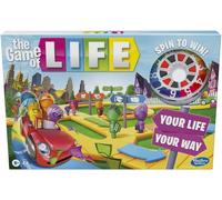 Asfasfq-Hasbro Gaming The Game Of Life Game, Family Board Game For 2 To 4 Players, For Kids Ages 8 And Up, Includes Colourful Pegs