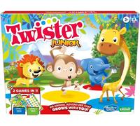 ASFASFq-Hasbro Gaming Twister Jeu Junior - Animal Adventure - Tapis 2 Faces - 2 Jeux en 1 - Jeu de fête - Jeu d'intérieur pour 2 à 4 Joueurs