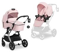 Asfasfq-Hauck Poussette 2 En 1 Vision X - Avec Nacelle, Siège Réversible Et Couvre-Jambes, Roues En Caoutchouc, Pliable Et Compacte, Porte Gobelet, Jusqu'à 22 Kg - Rose Mélange