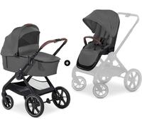Asfasfq-Hauck Walk N Care Ensemble Landau Et Poussette 2 En 1 Avec Housse De Pluie De La Naissance À 22 Kg, Cadre Avec Porte-Gobelet, Nacelle Et Siège Pour Tout-Petit, Réglable En Hauteur, Compact Et