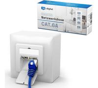 ASFASFq-hb-digital 1x prise réseau CAT 6a pour câble d'installation CAT.8 CAT.7 CAT.6A CAT.6 CAT.5 avec 2X port RJ45 Prise combinée montage en surface/montage EIA/TIA 568A&B 8P8C Gigabit Ethernet