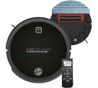 ASFASFq-HGO320H Aspirateur Robot Nettoyeur et Laveur 2 en 1, Grande Puissance d'aspiration, Silencieux 65dB, Grande Autonomie de 2 h, 2 réservoirs, Contrôle à Distance, 0,35 litres, Noir
