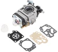 ASFASFq-Hicello 15mm Carburateur pour Débroussailleuse 52cc 43cc avec Membranes Joints et Pompe d'amorçage Kit Carbu pour Debroussailleuse Taille haie Tondeuse Cultivateur Souffleur Déligneuse