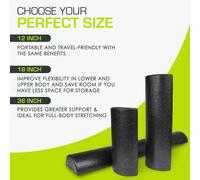 Asfasfq-High Density Half-Round Foam Rollers For Body Conditioning, Pilates, Yoga, Stretching, Balance & Core Exercises