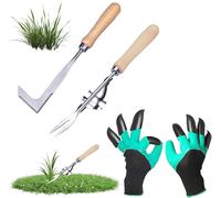 ASFASFq-Hillylolly 2pcs Désherbeur Manuel, Arrache Racine, Arrache Mauvaise Herbes Jardinage, Extracteur Mauvaises Herbes, Outil de Désherbage, Outil de Jardin de Désherbage Manuel, Désherbeur de Jar
