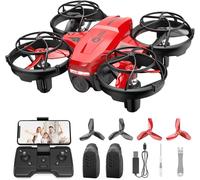 Asfasfq-Holy Stone Hs420 Mini Drone Avec Caméra Pour Enfants, Quadricoptère Rc Avec 2 Piles Longue Durée De Vol, Transmission Wifi, Trajectoire, Commande Gestuelle, Maintien D'altitude Pour Débutants-
