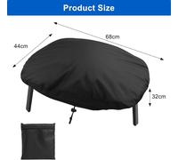 ASFASFq-Housse Barbecue Exterieur 68x44x32cm Bâche Barbecue Extérieur avec Sac de Rangement Imperméable Anti-poussière Résistante UV Housses pour Barbecue pour Weber Q100/1000 Urban Pro