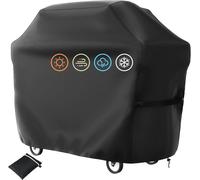 ASFASFq-Housse de Barbecue, BBQ Couverture Imperméable au Barbecue, Bache de Protection Barbecue Housse avec Poche et Cordon Ajustable, Anti-poussière Anti-UV et Durable (145x61x117cm)