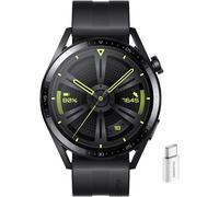 Asfasfq-Huawei Watch Gt 3 46 Mm Smartwatch, Batterie Longue Durée, Surveillance Spo2, Ai Running Coach, Moniteur De Fréquence Cardiaque, Plus De 100 Modes D'entraînement, Avec Adaptateur Ap52, Noir