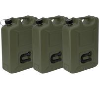 ASFASFq-Hünersdorff Lot de 3 bidons de Carburant Professionnels de 20 l pour Essence, Diesel et Autres Produits Dangereux, fabriqué en Allemagne, Production certifiée TÜV, Olive