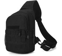 Asfasfq-Huntvp Tactical Poitrine Sac Molle Poitrine Sling Pack Sac À Dos Sac À Bandoulière Sac À Bandoulière Avec Bouteille D'eau Poche Usb Prise Pour Usage Extérieur Plein Jour