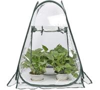 ASFASFq-Hydrogarden Mini Serre Pop Up - Petite Tente d'hivernage pour Plantes - Pot de Fleurs - Mini Serre - Protection hivernale pour Plantes (70 x 70 x 80 cm)
