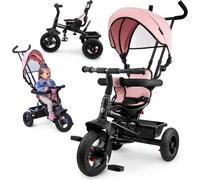 Asfasfq-Hypermotion Tricycle Bébé Évolutif 3-En-1 - Tricycle Enfant 1-4 Ans (20 Kg) - Poussette Avec Guidon Parental, Siège Pivotant 360°, Design Moderne Pour Garçon Et Fille