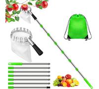 ASFASFq-Hysagtek Cueille Fruit Telescopique 2.8 Meter Cueilleur de Fruits avec Levier Réglable Cueille Pommes Cueille Cerise Cerise Outil à Cueillir de Fruits avec Sac de Rangement Collecteur De Frui