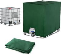 ASFASFq-IBC Couvercle de réservoir d'eau Anti-poussière Anti-UV, Housse de Protection, bâche de Protection, Convient pour réservoir IBC 1000 L (120 x 100 x 116 cm Vert)