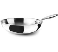 Asfasfq-Ibili - Wok Triply Natural 30 Cm, Acier Inoxydable, Convient Pour Induction, Sans Antiadhésif