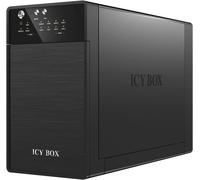 ASFASFq-ICY BOX Boîtier externe 2x (Raid 0/1, Single, JBOD) pour 2x disques durs 3, 5 pouces SATA I, II, III, Connexion USB 3.0 (UASP) & eSATA, Ventilateur Smart, IB-RD3620SU3