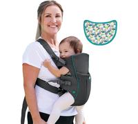Asfasfq-Infantino Swift Classic Porte-Bébé 2-In-1 Avec Bavoir Wonder Cover, Sangle Réglable, Essentiel Pour La Liste De Naissance, Porte-Bébé Pour Nouveau-Né À Tout-Petit 3,18¿11,79 Kg, Gris