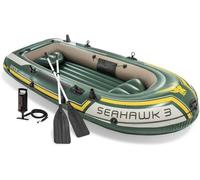 ASFASFq-Intex 68380NP Bateau Seahawk 3, 295cm x 137cm x 43cm, Vert et Jaune