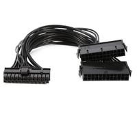 ASFASFq-ISTARCOMPUTER Câble Doubleur Alimentation pour carte mère alimentation PSU, connecteur d'extension, répartiteur, 24 broches (20 + 4), Longueur 30cm (pour Minage, Gamer..)