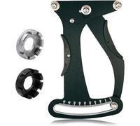 Asfasfq-Jauge De Tension De Rayon De Vélo, Tensiomètre De Bicyclette Avec 2 Clés À Rayons, Outils Pour Vélo Roue Rayons Fabrication Ou Correction - Noir