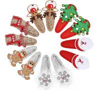 Asfasfq-Jinlaili 6 Épingle À Cheveux De Noël, Décorations De Fête Sur Le Thème De Noël, Accessoires Pour Cheveux Pour Filles, Pinces À Cheveux Mini, Barrettes Noel, Barrettes Pour Filles Femmes, Barr