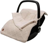 Asfasfq-Jollein Chancelière Check Knit, Oatmeal, Pour Siège Auto Groupe 0+ Et Poussette, Pour Ceinture À 3 Points Et 5 Points, Motif Tricoté Et Doublure En Polaire