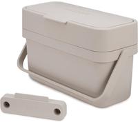 Asfasfq-Joseph Joseph Compo 4 Caddy De Recyclage Des Déchets Alimentaires Mince À Remplissage Facile Avec Aération, Montage Sur Porte En Option, 4 Litres-Stone