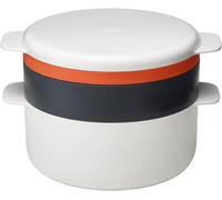 Asfasfq-Joseph Joseph - M Cuisine - Set De 4 Pièces Empilables Pour Cuisson Au Micro-Ondes - Blanc Orange Et Gris