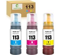 ASFASFq-JoyPrinting Lot de 113 flacons d'encre pigmentée de rechange pour Epson 113 Compatible avec Epson EcoTankECOTANK ET-5150 ET-5170 ET-5800 ET-5850 ET-5880 ET-16150 ET-16650 ET-16600 Ecotank Pro