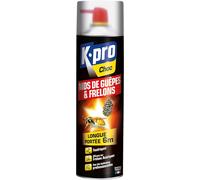 Asfasfq-K.Pro Choc - Spray Aérosol Nid De Guêpes Et Frelons - Détruit À Distance Les Nids - Efficace Sur Le Frelon Asiatique - Longue Portée - Jet Puissant Et Ciblé - Technique Professionnelle - 500m