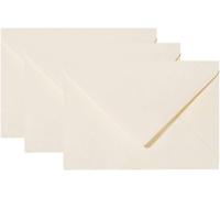 Asfasfq-Karten & Co. Lot De 25 Enveloppes Format B6, 120 G/M², Crème (Couleur N°01), 125 X 176 Mm