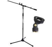 ASFASFq-Keepdrum MS106 Support pour microphone avec pied en métal et pince Noir