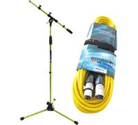 ASFASFq-keepdrum MS106 YW Support pour Microphone Jaune + Câble XLR 6 m Jaune