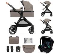 Asfasfq-Kinderkraft Esme Poussette 3 En 1 Avec Porte-Bébé Mink Pro I-Size, Système De Voyage, Poussette Bébé, Poussette Pliable, Pour Nouveau-Né Jusqu'à 4 Ans, Beige