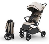 Asfasfq-Kinderkraft Nubi 3 Poussette Jusqu'à 22 Kg, Poussette, Avec Pliage Automatique, Capote Imperméable, Filtre Upf 50+, Poids Léger 8,7 Kg, Position Allongée, Harnais De Sécurité 5 Points, Beige