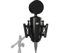 ASFASFq-King Bee II ¿ Microphone à condensateur cardioïde Authentique à Grand diaphragme, avec Support Antichoc et Filtre Anti-Pop pour l'enregistrement Vocal, Le Podcast, Le Streaming, Sortie XLR